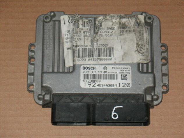 0281013672 ECU ALFA ROMEO FIAT 1.9 JTD BOSCH 0281013672 51798000