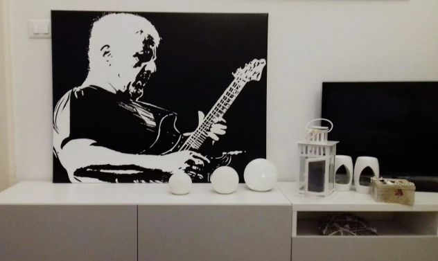 Quadro moderno Pino Daniele dipinto a mano