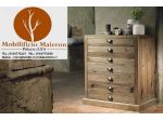 Mobili Rustici Legno Cassettiera 7 Cassetti In Legno di Pino Vecchio cod 12002