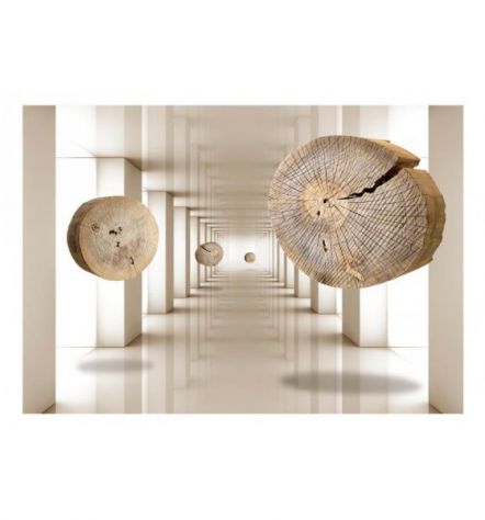Fotomurale Adesivo Corridoio Beige Chiaro E Sfere Arredalacasa - Foto 2