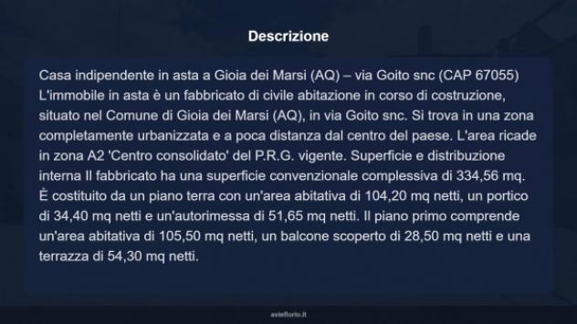 Immobile in asta di 334 m², box auto in vendita a Gioia dei Marsi - Foto 14
