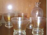 Bicchieri antichi in oro e vetro
