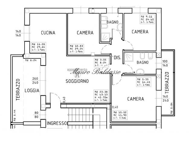 APPARTAMENTO di 5 vani e di 95 mq (ARCADE) rif. 25-MA034 - Foto 17