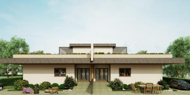 CINQUALE, vendesi in esclusiva di vendita 2 villette indipendenti e affiancate di nuova costruzione (bioedilizia) con giardino, terrazza e solarium: s - Foto 8