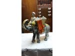 Grande elefante con portantino, ceramica Vintage