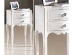 Comodino 2 cassetti bianco e spigolato - Nuovo