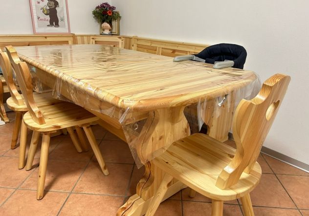 Sedia cuore in pino grezzo - Foto 7