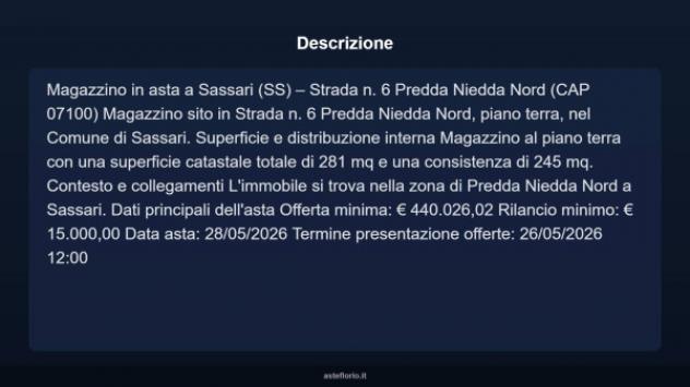 Immobile in asta di 281 m² in vendita a Sassari - Foto 3