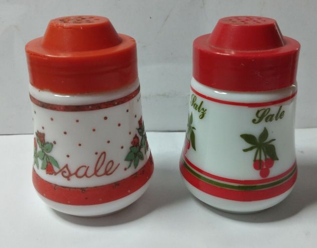 PORTASALE E ZUCCHERIERE VINTAGE ANNI 60 IN VETRO INFRANGIBILE - Foto 5