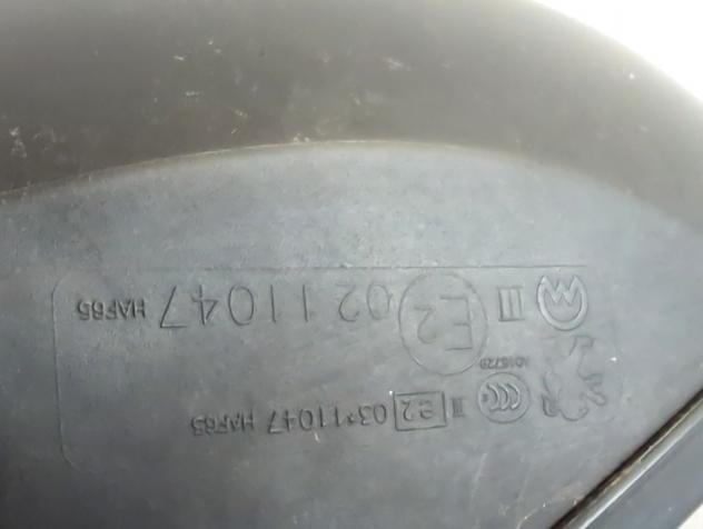 1611240680 SPECCHIETTO RETROVISORE ESTERNO SINISTRO CONNETTORE 5 PIN 4 PIN PEUGEOT 2008 1.2 B 81KW 5P (2017) RICAMBIO USATO - Foto 4