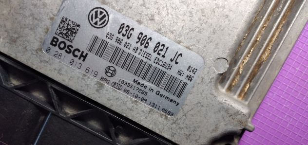ECU SKODA Octavia 1Z 2.0 Diesel 03G906021JC BOSCH 0281013619 - Foto 4