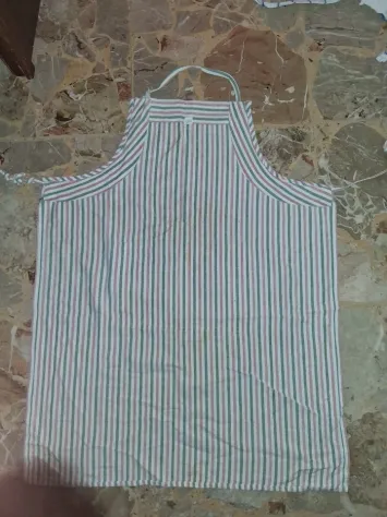 Lotto 3 Grembiuli interi Cucina Vintage Cotone e Impermeabile in Gomma Neoprene - Foto 3