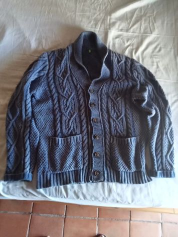 Cardigan Benetton Blu Uomo Taglia XL Nuovo - Foto 4