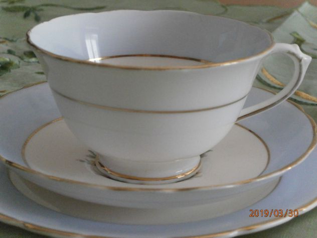 Trio da the' del 1930'-1943', in fine porcellana inglese - Made in England - Foto 6