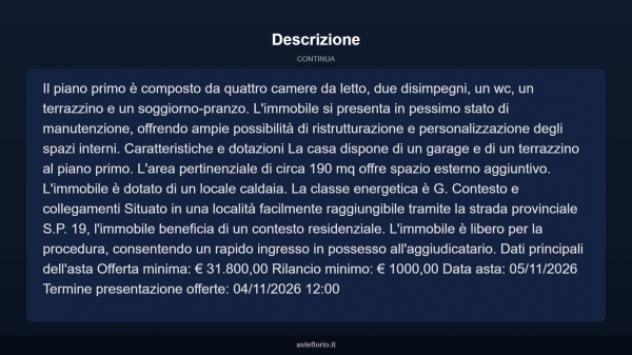 Immobile in asta di 190 m² con più di 5 locali e box auto in vendita a Ariano Irpino - Foto 4
