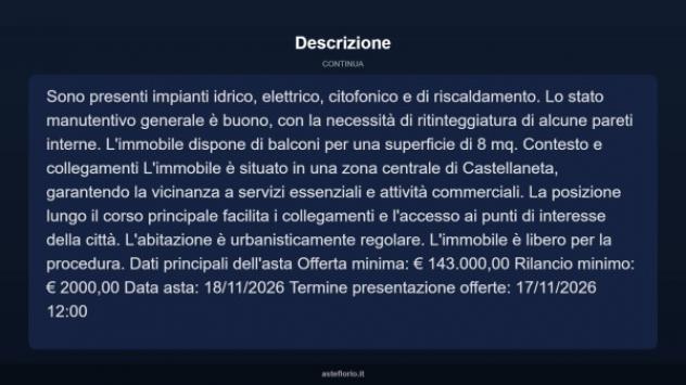 Immobile in asta di 185 m² con più di 5 locali in vendita a Castellaneta - Foto 12