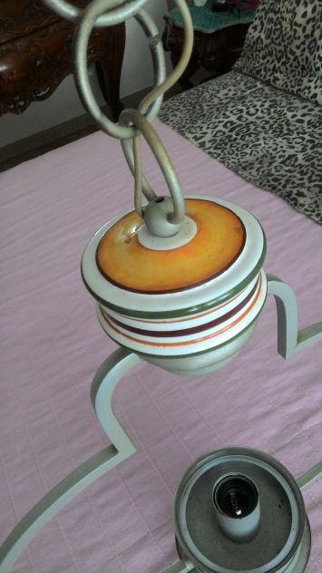 Lampadaio in ferro e ceramica - Foto 5