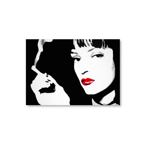 Quadro Mia Wallace dipinto a mano pop art - Foto 2