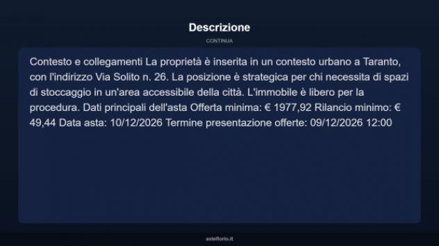 Immobile in asta di 6 m² in vendita a Taranto - Foto 9