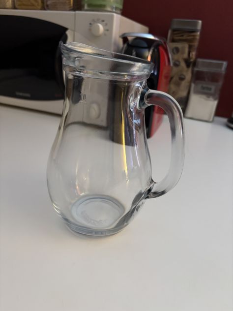 CARAFFA/BROCCA COME NUOVA MA VINTAGE IN VETRO SPESSO TRASPARENTE MARCA PASABAHCE - Foto 9