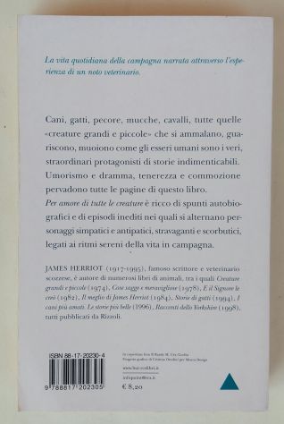 Per amore di tutte le creature di James Herriot Ed.Rizzoli, gennaio 2006 - Foto 5