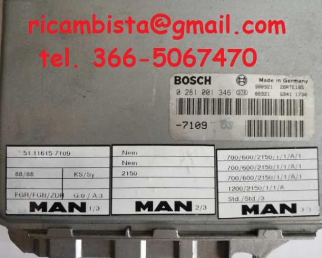 0281001346 MAN T36 centralina motore Bosch