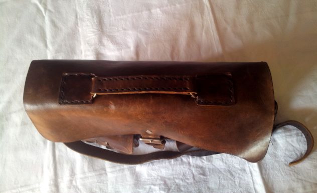Borsa lavoro/portadocumenti in pelle antichizzata (Unisex) - Foto 8
