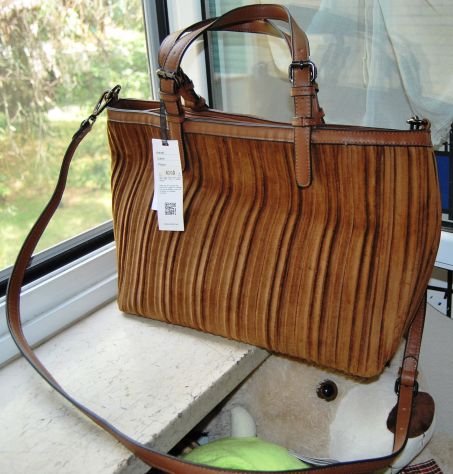 borsa donna  marrone in similpelle - Foto 4