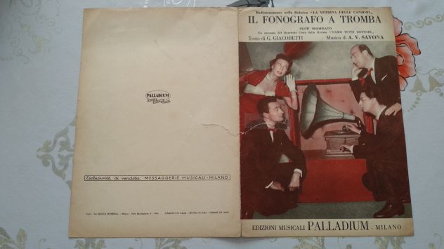 R61- SPARTITO MUSICALE:   IL FONOGRAFO A TROMBA;