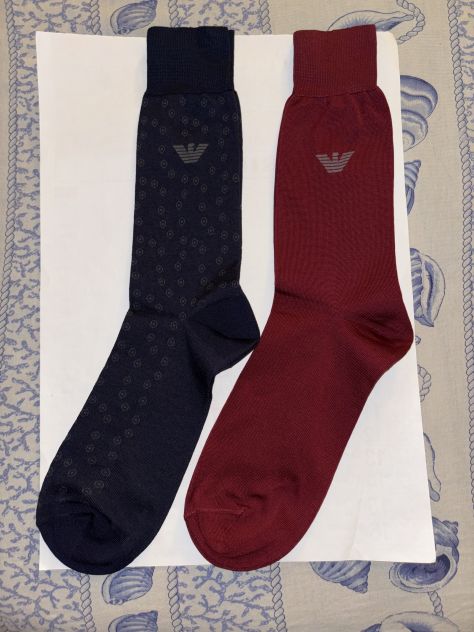 2PAIA CALZE NUOVE IN COTONE DA UOMO FIRMATE ORIGINALI EMPORIO ARMANI N’ 40-45 - Foto 8