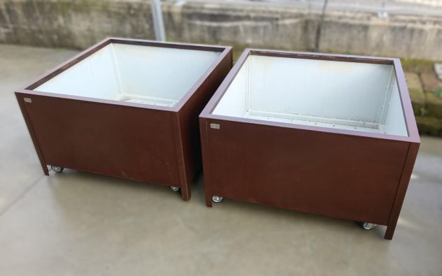 Fioriere Artigianali in Acciaio Effetto Corten 100x100x60 cm – Su misura