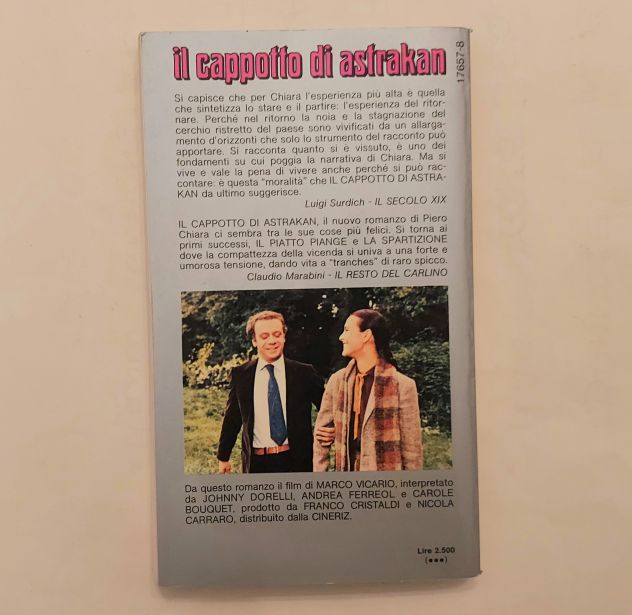 Il cappotto di astrakan di Piero Chiara.Da questo romanzo il film 1°Ed.Mondadori - Foto 2