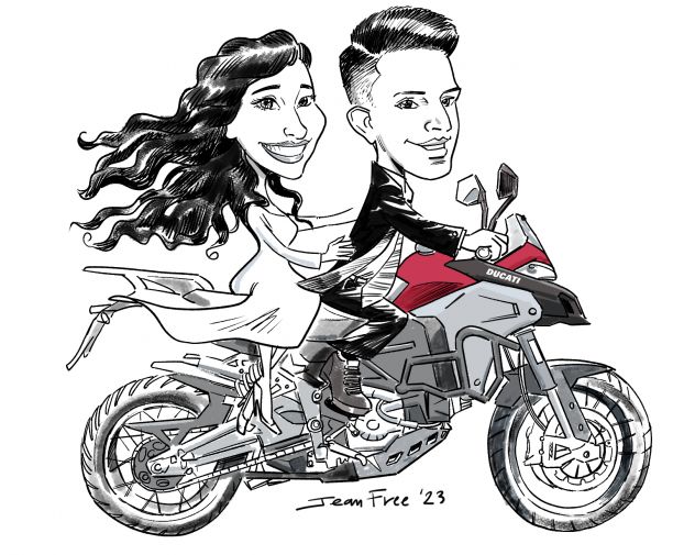 Caricature per matrimoni ed eventi.