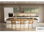 CUCINA NUOVA LINEARE CON ISOLA+PIANO SNACK COMPRESO DI ELETTRODOMESTICI CUCINE