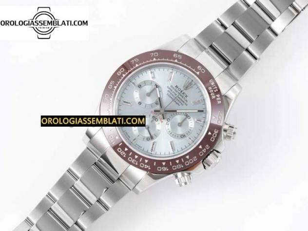 Rolex Replica DAYTONA 116506 CERAMICA MARRONE 1:1 BEST EDITION QUADRANTE BLU GHIACCIO INDICATORE IN CRISTALLO SUL BRACCIALE SS SA4130 - Foto 2