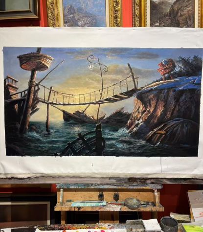 Dipinti a olio Monkey Island – Amiga C64 PC Fate of Atlantis Giochi Retro - Foto 5
