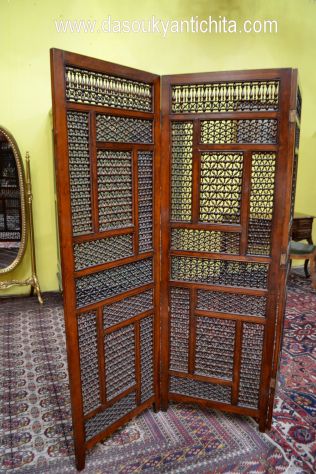 Antico paravento a grata orientale - Foto 7