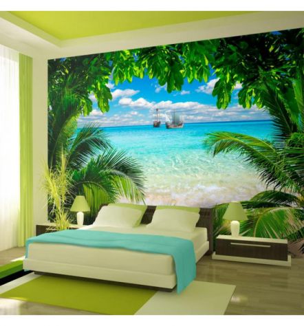 Fotomurale Adesivo Con Le Barche Ai Tropici Arredalacasa