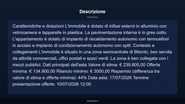 Immobile in asta di 144 m² con più di 5 locali in vendita a Bitonto - Foto 5