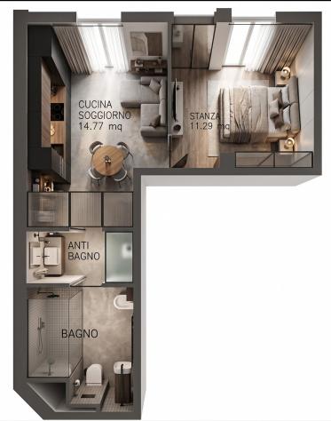 Appartamento 2 locali - Rif. A002