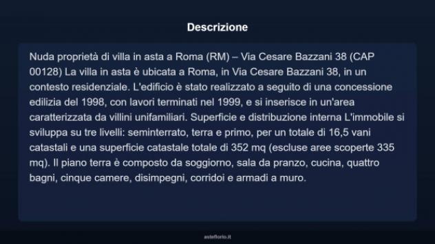 Immobile in asta di 352 m² con più di 5 locali e box auto in vendita a Roma - Foto 4