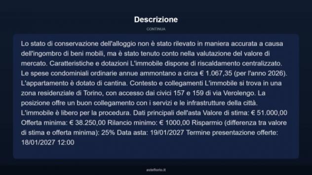 Immobile in asta di 69 m² in vendita a Torino - Foto 17