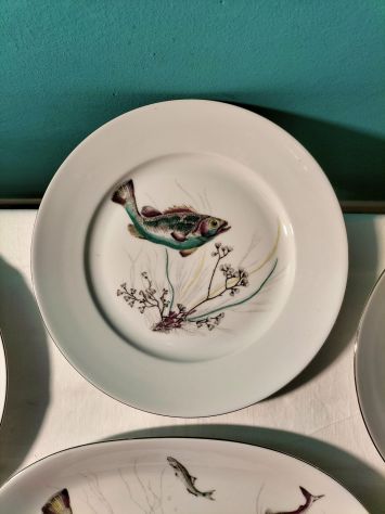 Servizio da Pesce Vintage Porcellana Bavaria Tirschenreuth (7 Pz) - Prezzo Tratt - Foto 9