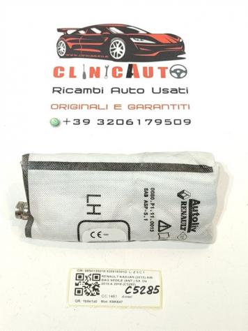 AIRBAG SEDILE SINISTRO RENAULT Kadjar Serie 985H13501R 628618301D K9K647 (15)