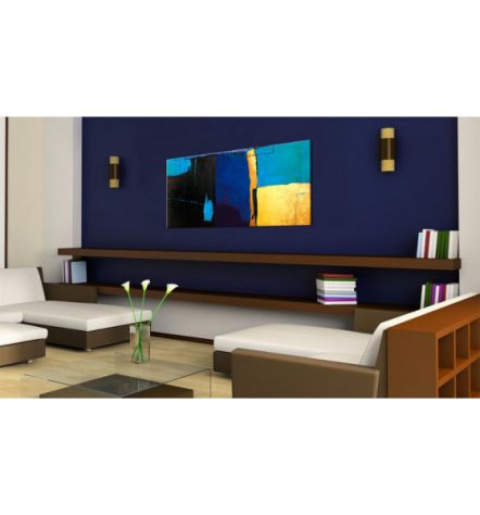 Quadro Artigianale ARREDALACASA N. 23 Cm. 100x40 Dipinto A Mano - Foto 2
