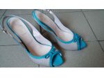 SCARPE OPEN TOE IN PELLE CON PLATEAU