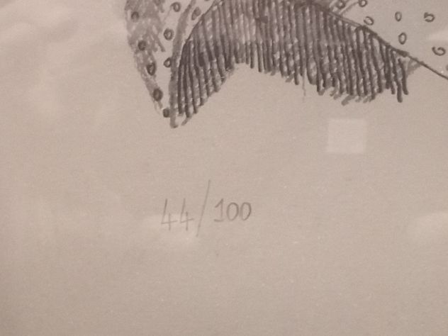 QUADRO STAMPA / DISEGNO ANTIQUARIATO CON CORNICE FIRMATO e NUMERATO - Foto 3