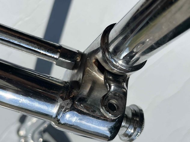 Manubrio cromato per bici donna e uomo con freni a bacchetta - Foto 3