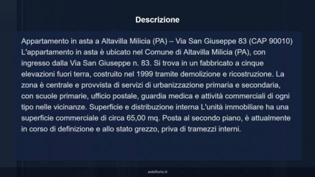 Immobile in asta di 65 m² in vendita a Altavilla Milicia - Foto 8
