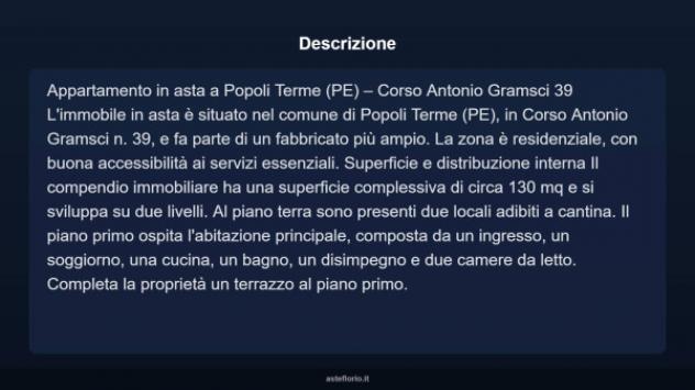 Immobile in asta di 130 m², box auto in vendita a Popoli - Foto 3